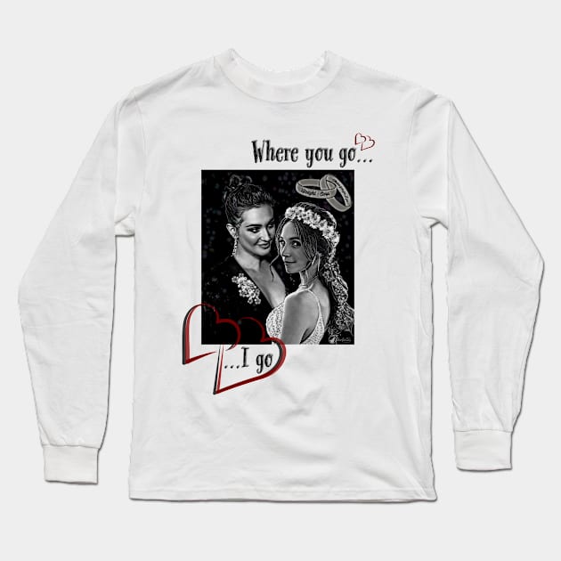 A WayHaught Wedding - Wynonna Earp #BringWynonnaHome Long Sleeve T-Shirt by SurfinAly Design 